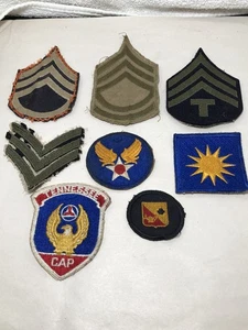 Lot WWII Era US Army Patches Tennessee CAP Rank 40th Ordnance School No Glow - Picture 1 of 7