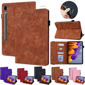 For Samsung Galaxy Tab A A7 S6 Lite A8 A9+ S7 FE S8+ Tablet Leather Case Cover - Afbeelding 1 van 72