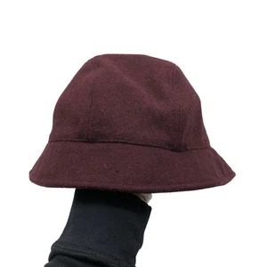 Lands' End Damen CashTouch Cloche Winter Fischerhut Burgund Wollmischung L-XL - Bild 1 von 6