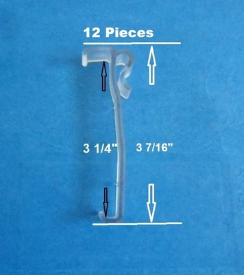 Paquete de 12 clips de cenefa de 3 1/4 pulgadas para persianas de ventana de madera y imitación, 3,25" Foto 1 de 2