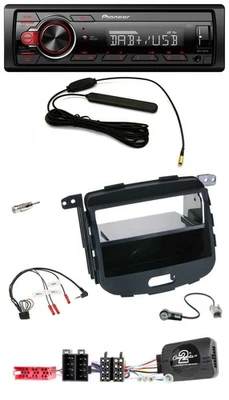 Pioneer MP3 DAB 1DIN Lenkrad USB Autoradio für Hyundai i10 09-13 schwarz Rubber - Bild 1 von 4