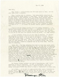 LARGA CARTA MECANOGRAFIADA FIRMADA POR STAN BRAKHAGE A WILL PETERSEN 1973 #134299 - Imagen 1 de 2