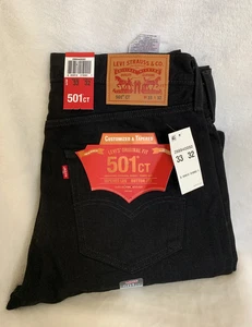 Pantaloni uomo Levi's OG Fit 501 CT personalizzati bottoni conici mosca denim nero 33x32 nuovi - Foto 1 di 11