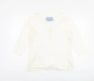 Marks and Spencer Ivory Button-Up Top Women Size 16 - Picture 1 of 12
