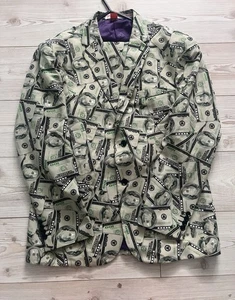 Opposuits Men Cashanova Hundred Dollar $100 Money Print Suit Size UK46 Suit Set - Picture 1 of 20