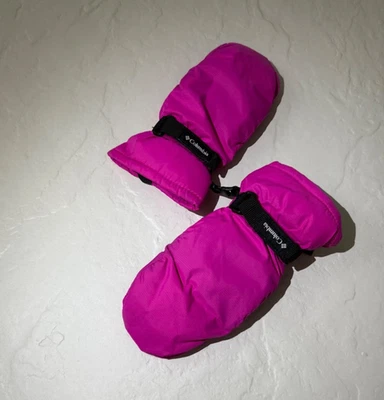 Columbia Kids Youth Small Snow Gloves / Mittens Waterproof - worn once Hot pink - Image 1 of 4