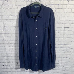 Ralph Lauren Herren Federleicht Mesh Langarm Button Down Blau Gr. 3XLT Preppy - Bild 1 von 6