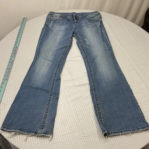 Vanity 29 Blue Jeans Denim Baumwolle Bootcut Distressed Faded Stretch - Bild 1 von 9