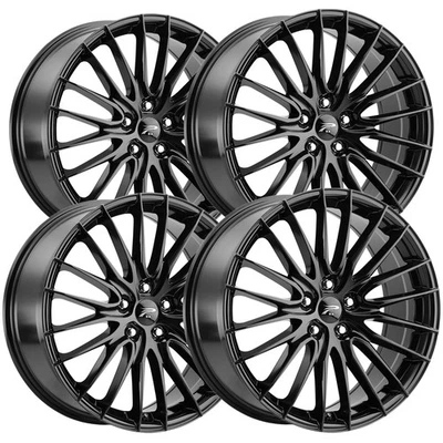 (Set of 4) Platinum 465 Reprisal 19x8.5 5x4.5" +40mm Gloss Black Wheels Rims - Изображение 1 из 4