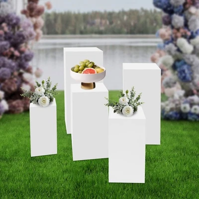 Square Pedestal Stand, Display Pedestal Stand, 5 Pack Cake Pedestal Stands - Image 1 of 4