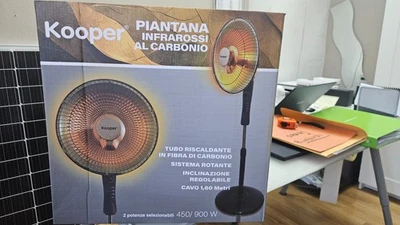 Piantana  Stufa carbonio 450/900W sistema rotante basso consumo - Immagine 1 di 2