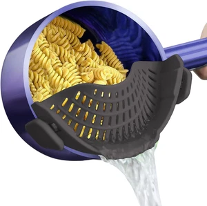 Clip On Colador Silicona para Todas las Ollas y Sartenes, Clip Colador de Pasta en Food Str - Imagen 1 de 12