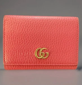 Gucci Geldbörse GG Marmont Pink Pebbled Leather - Bild 1 von 9