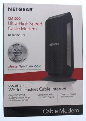 Netgear (CM1000) Ultra High Sped Cable Modem (DOCSIS 3.1) - Image 1 of 4