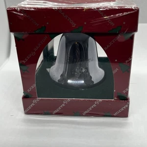 Ornement cloche de Noël Reed & Barton 1995 plaqué argent gravé scellé neuf - Photo 1/10