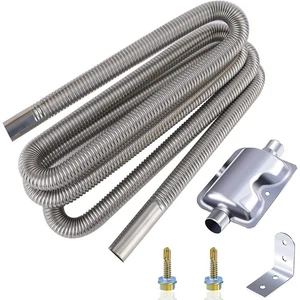 Abgasschlauch, Edelstahl, 200cm, Schalldämpfer, Klammern, Generator, Auto - Bild 1 von 1