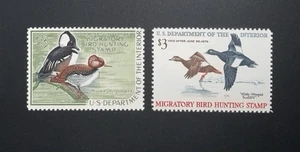 US $3 Federal Duck Stamps #RW35-RW36 MNH w/Perfect OG CV$130.00+ - Picture 1 of 2