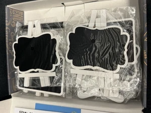 17pz Mini Insegne Lavagna Piccole Etichette Lavagna con Supporto Rettangoli - NUOVE! - Foto 1 di 12