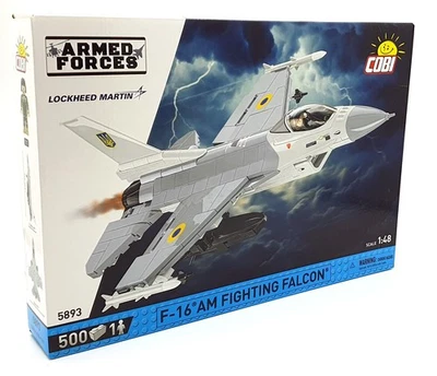 Cobi Bricks 1/48 Scale 5893 - F-16 AM Fighting Falcon Aircraft - Ukrainian - Image 1 of 4