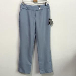 ANDREW MARC NEW YORK Straight Leg Pants 8 Blue Textured Work Trouser 32x30 NEW - Picture 1 of 11
