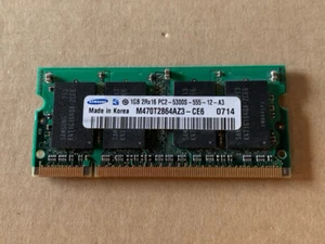 1 Pc HP 434742-001 Samsung M470T2864AZ3-CE6 PC2-5300S DDR2-667 SO-DIMM - Picture 1 of 3
