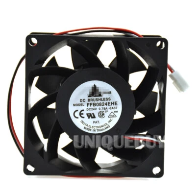 Inverter Cooling fan FFB0824EHE for Delta 80*80*38mm 24V 0.75A 3Pin - Image 1 of 4