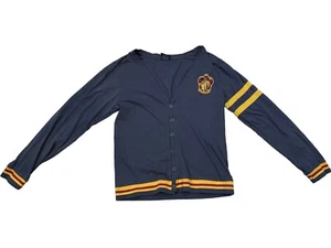 Harry Potter Gryffindor House Sweater Cardigan Hogwarts Womens MediumGray Button - Picture 1 of 3