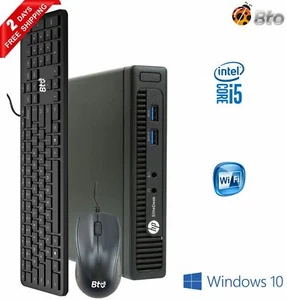 HP 800G1 Tiny PC Micro Desktop Computer Core i5 8GB Ram 240GB SSD WiFi Win10 Pro - Picture 1 of 8