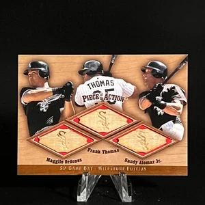 Ordonez Thomas Alomar 2001 SP Game Bat Edition Trios Triple OTA Piece Action - Picture 1 of 2