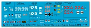 Peddinghouse Decals 1/48 2108 German Tanks Eastern Front 1944 - Picture 1 of 1
