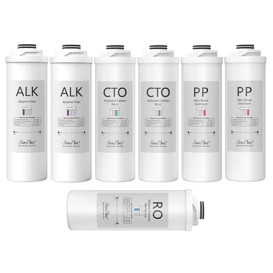 SimPure WP2-400G Reverse Osmosis Alkaline pH+ 1-Year Water Filter Replacement - Image 1 of 4