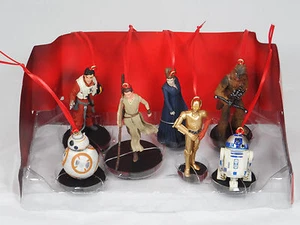 Disney Star Wars Force Awakens Juego de 7 piezas Adornos Figura BB-8 R2 Leia Rey Chewie - Imagen 1 de 2