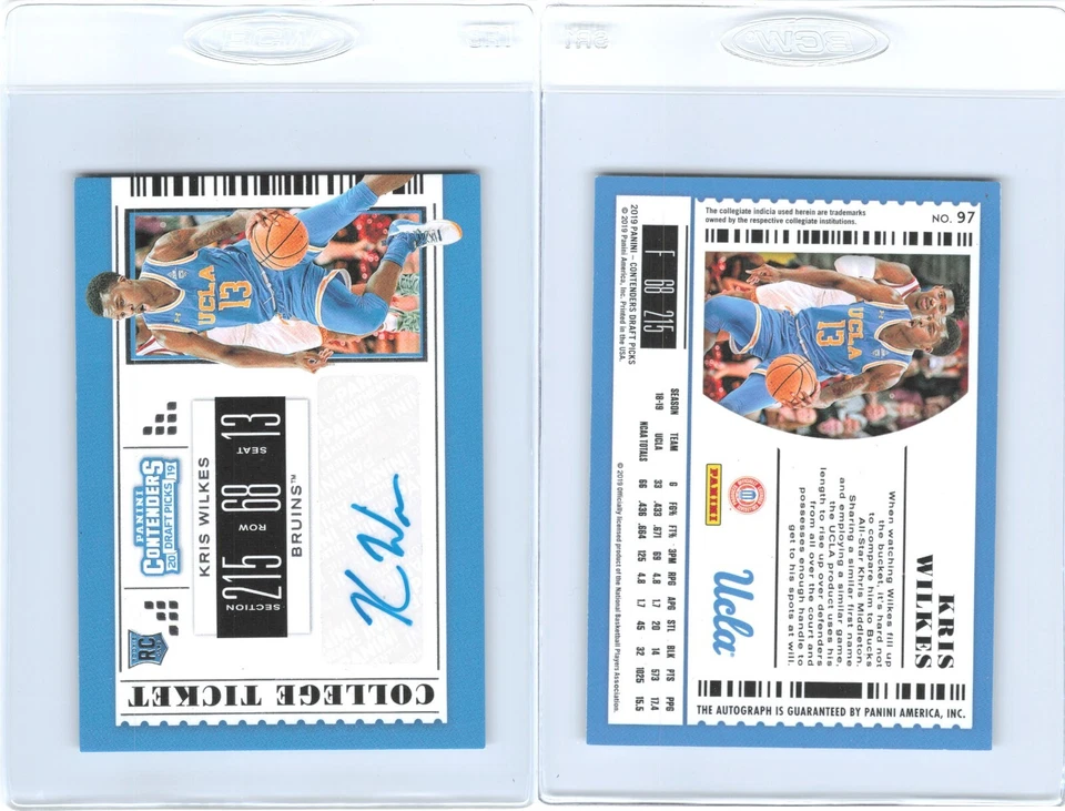 2019 Panini Contenders Draft Picks #97 Kris Wilkes College Ticket RC Auto - Image 1 of 1