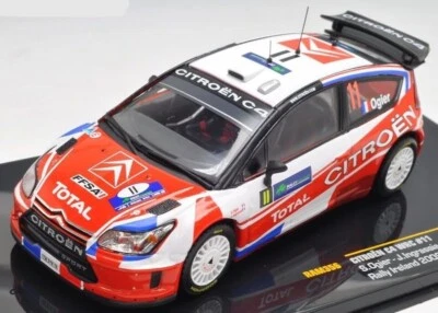 IXO 1/43 Citroen C4 WRC 2009 Rally Ireland #11 S.Ogier/J.Ingrassia Model Car - Image 1 of 4