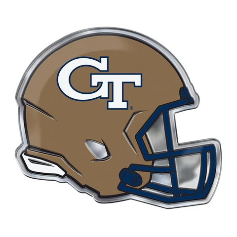 Georgia Tech Yellow Jackets Aluminum Helmet Auto Emblem [NEW] Metal Car Decal Cover