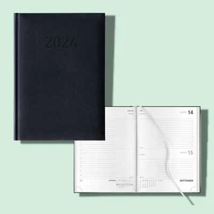Idena 11014 - Buchkalender 2024, DIN A5, Basic Schwarz, 320 Seiten, Tagesplaner - Bild 1 von 1