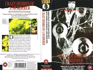 CRAZY DESIRES OF A MURDERER BY FILIPPO MARIA RATTI RARE VHS!!!!! - Imagen 1 de 1