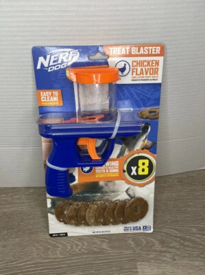 NEW SEALED Nerf Dog TREAT BLASTER Gun USA MADE chicken Discs RARE HARD TO FIND - Image 1 of 2