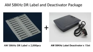 Retail Shop EAS AM 58KHz DR Label x 2000 and Deactivator Package x 1 - UK Stock - Picture 1 of 7