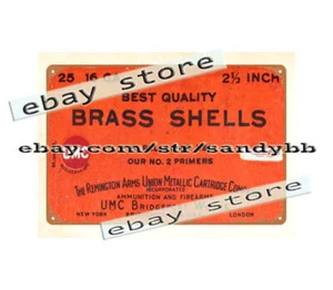 firearmgun ammo Brass Shells hunting ammunition bullets tin sign hunting - Picture 1 of 4