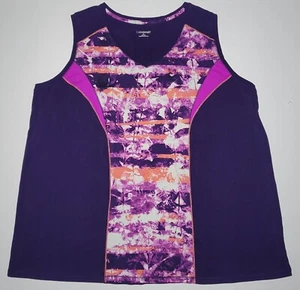 Catherines Womens Purple and Orange Tank Top Size 2X 22/24W - Picture 1 of 13