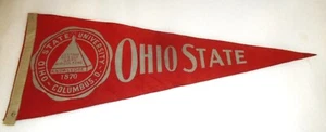 20% OFF SALE Vintage Pennant Banner Souvenir - OHIO STATE University 1950's- 28" - Picture 1 of 6