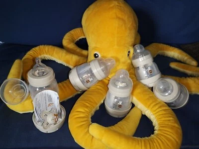 Set 5 Neue MAM Anti Kolik Flaschen Gr. 0 mit Sauger Nuckel Fuchs Baby 130 ml  - Bild 1 von 4