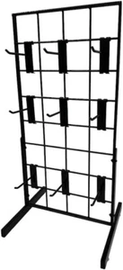 Black Gridwall Countertop Display with Mini T-Legs 12"x24" - Picture 1 of 2