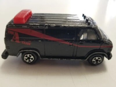 A Team Van 1983 ERTL Diecast 1:64 Black Vintage Made In USA Stephen J Cannell  - Image 1 of 4