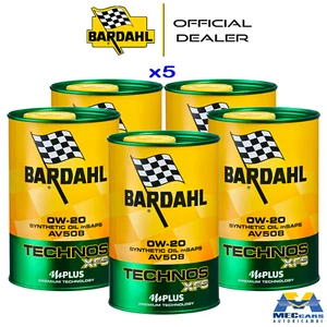 5 LT BARDAHL TECHNOS XFS 0W20 AV508 OLIO MOTORE 100% SINTETICO VW 508.00 509.00 - Foto 1 di 4