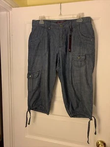 Gloria Vanderbilt Womens Size 10 Blue Cropped Pants NWT - Picture 1 of 11