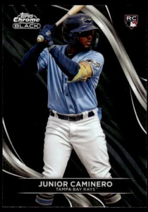 2024 Topps Chrome Black #78 Junior Caminero BASEBALL Tampa Bay Rays - Picture 1 of 2