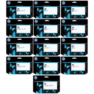 HP 70 Cartucce di inchiostro originali 130ML - DATE 2019 - SCATOLA ORIGINALE - Foto 1 di 12