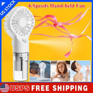 Handheld Mist Fan With Water Humidifier Cooler Rechargeable Mini Hand Spray Fans - Picture 1 of 13